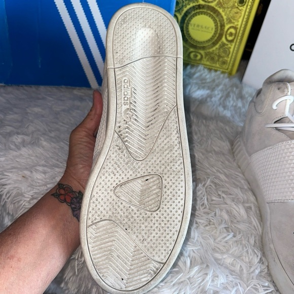 Adidas Shoes Mens 10 Tubular Invader Strap Running Sneakers Lace Up BB5038 White - Picture 12 of 13